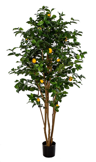 Artificial Lemon Tree Multi Stem Trunk Faux Citrus Floor Plant
