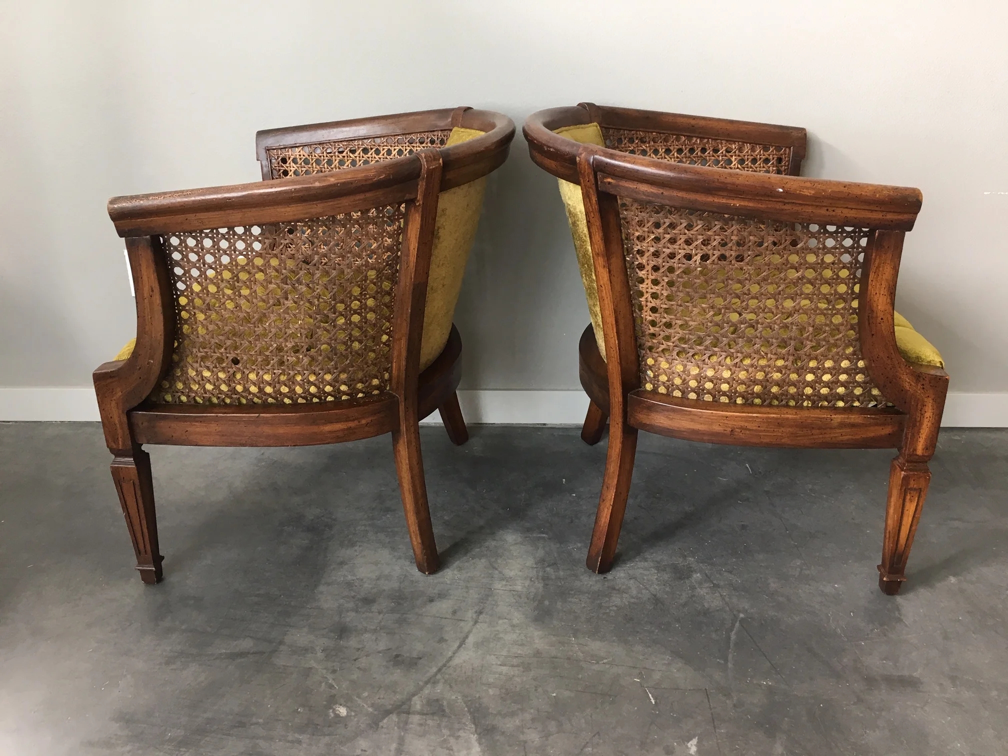 Barrel Chair Mustard Upholstery Mustard Velvet Accent Chair
