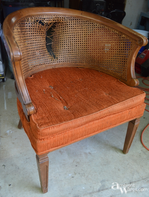 Barrel Chair Tapered Legs Vintage Barrel Chair Makeover