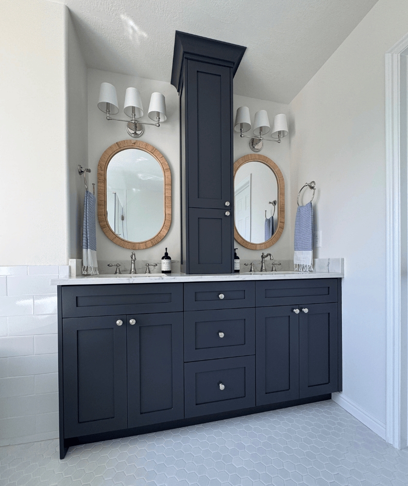 Double Vanity With Center Tower