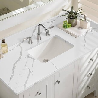 Bathroom Vanity Top featuring Calacatta River Pattern