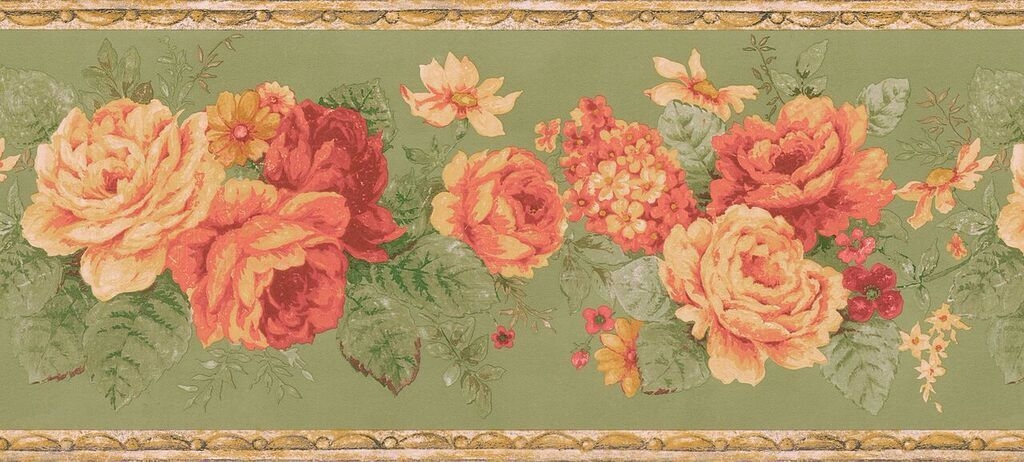 Beaded Gold Wallpaper Border; Golden Beaded Edge Border Trim