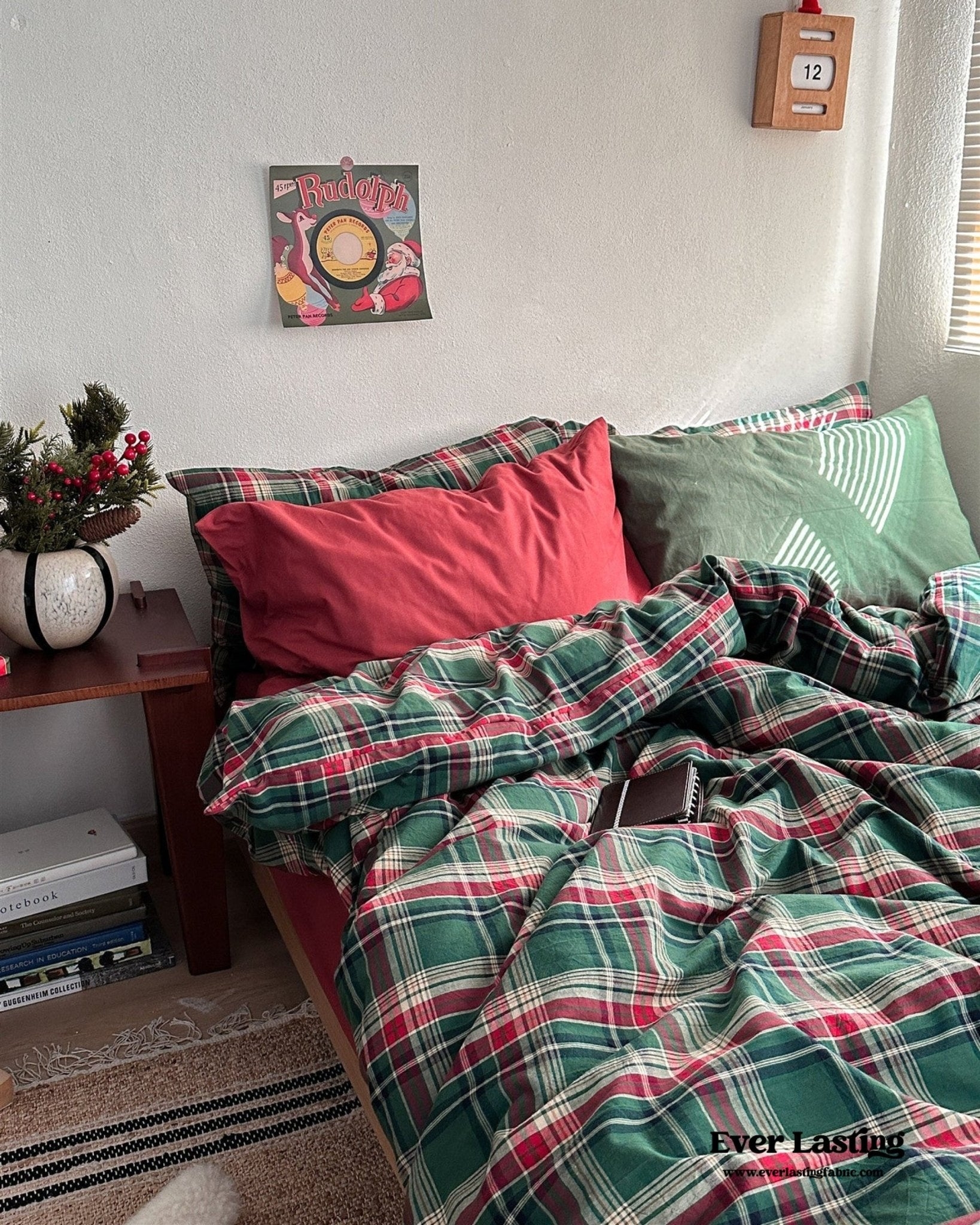 Bedding Set: Classic Tartan Print Vintage Plaid Bedding