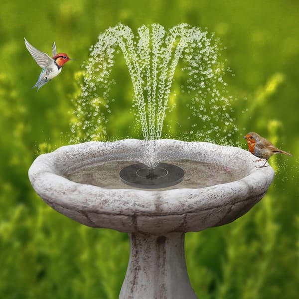 Bird Bath Fountain Multi Tier Spray Solar Powered