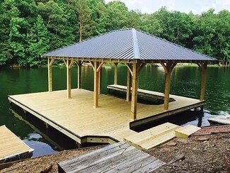 Boat Dock: Hip Roof Design Timber Frame Boat Dock