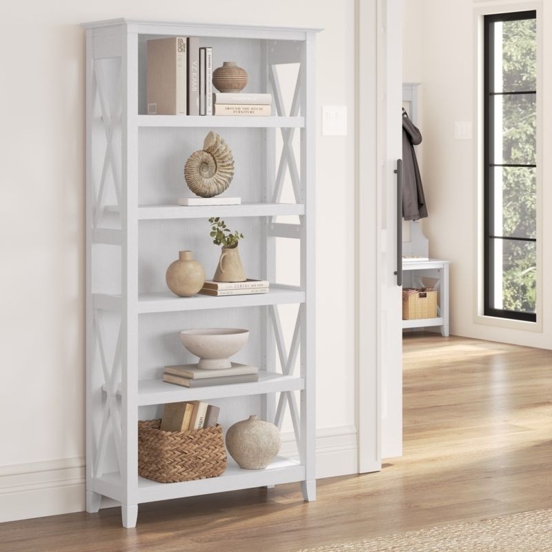 Bookcase with X-side Bracing and Bright X-side Bookcase Style