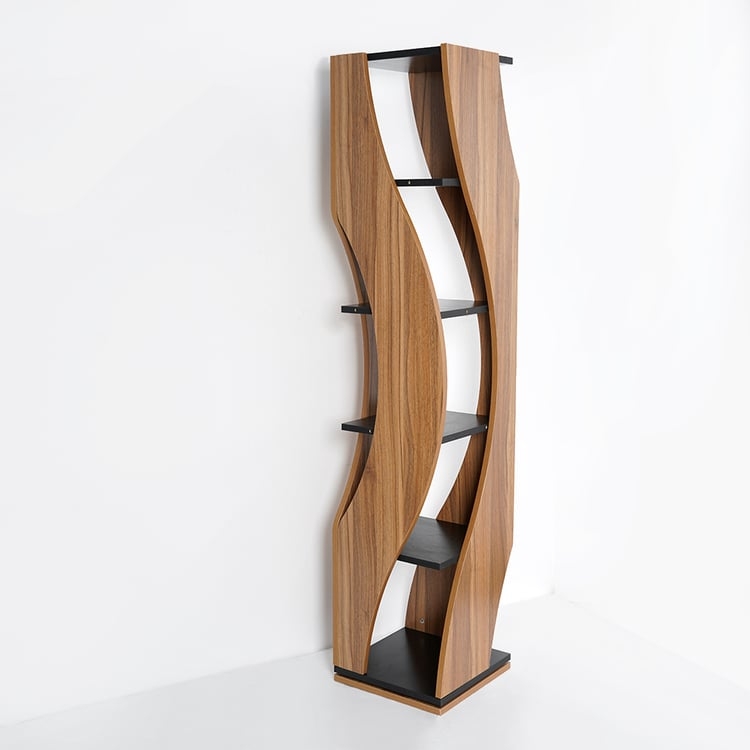 Bookshelf Rotating Mechanism with Wave Shaped Sides