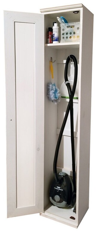 Broom Closet Solid Pine Slender Design Storage Unit