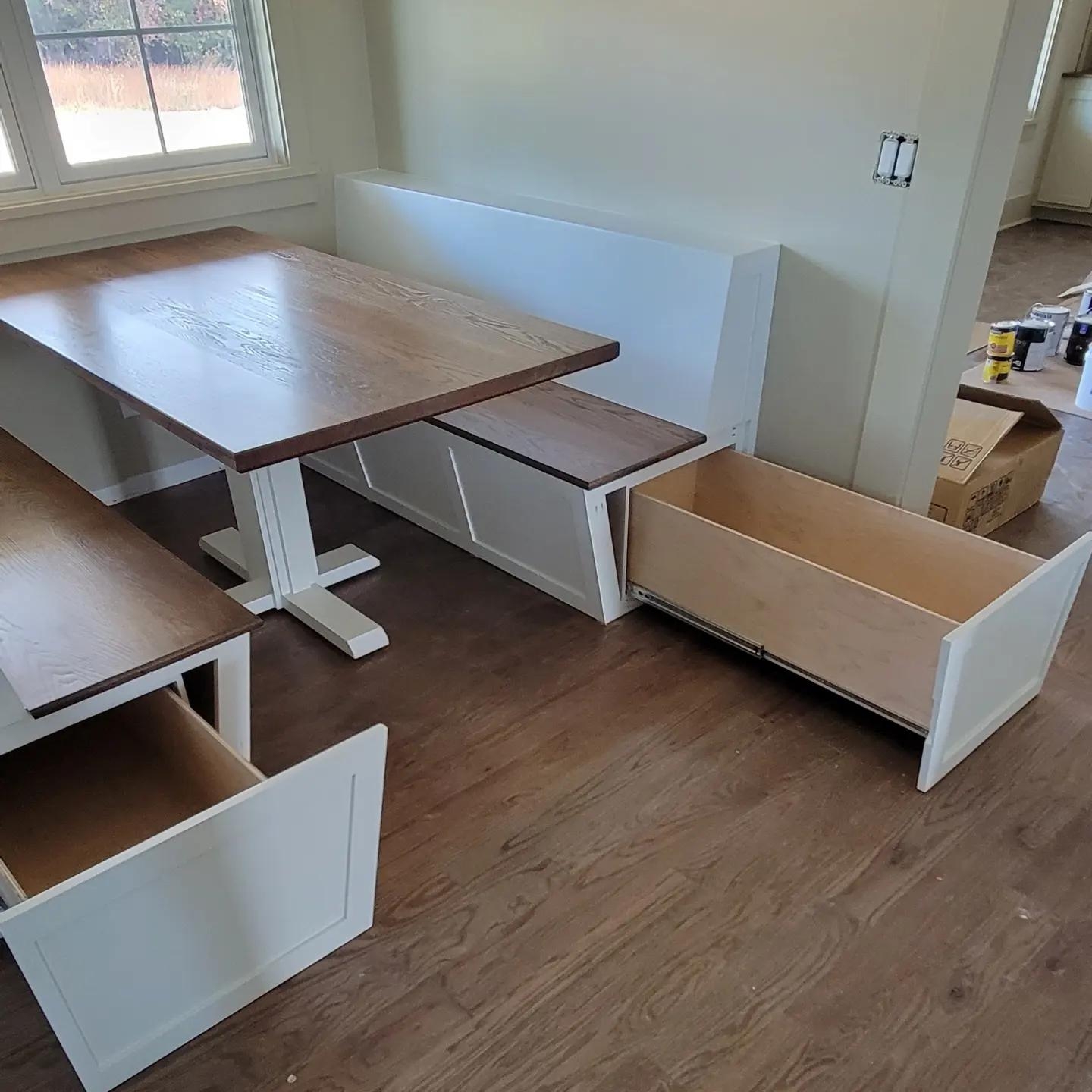 Built In Banquette: Underseat Drawers Built-in Banquette with Drawers