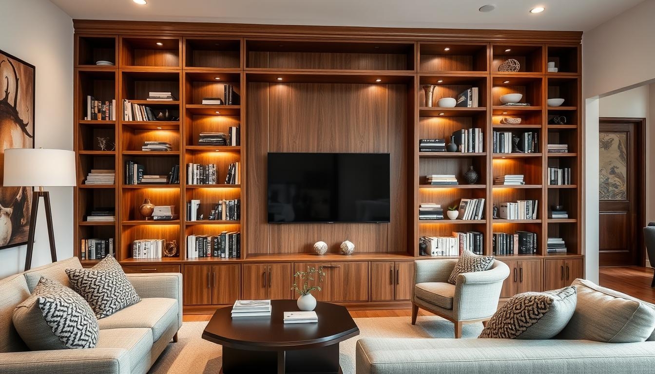 King Size Built In Bookshelf Unit