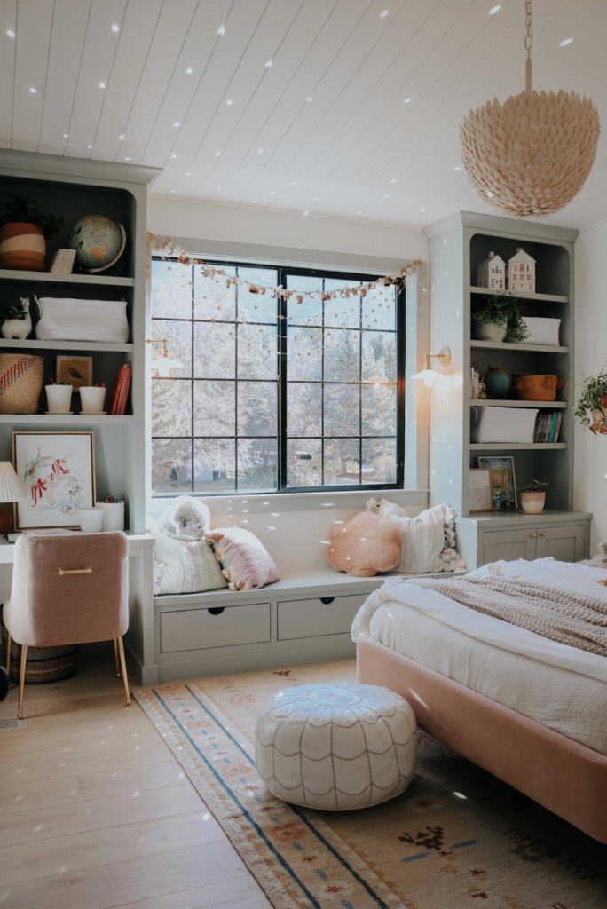 Built-In Window Seat Sage Green Custom Window Nook Storage