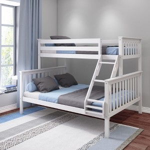 Bunk Bed Angled Ladder White Space Saving Staggered Bunk