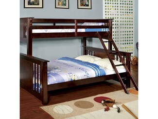 Bunk Bed Espresso Finish Mission Style Kids Room Furniture