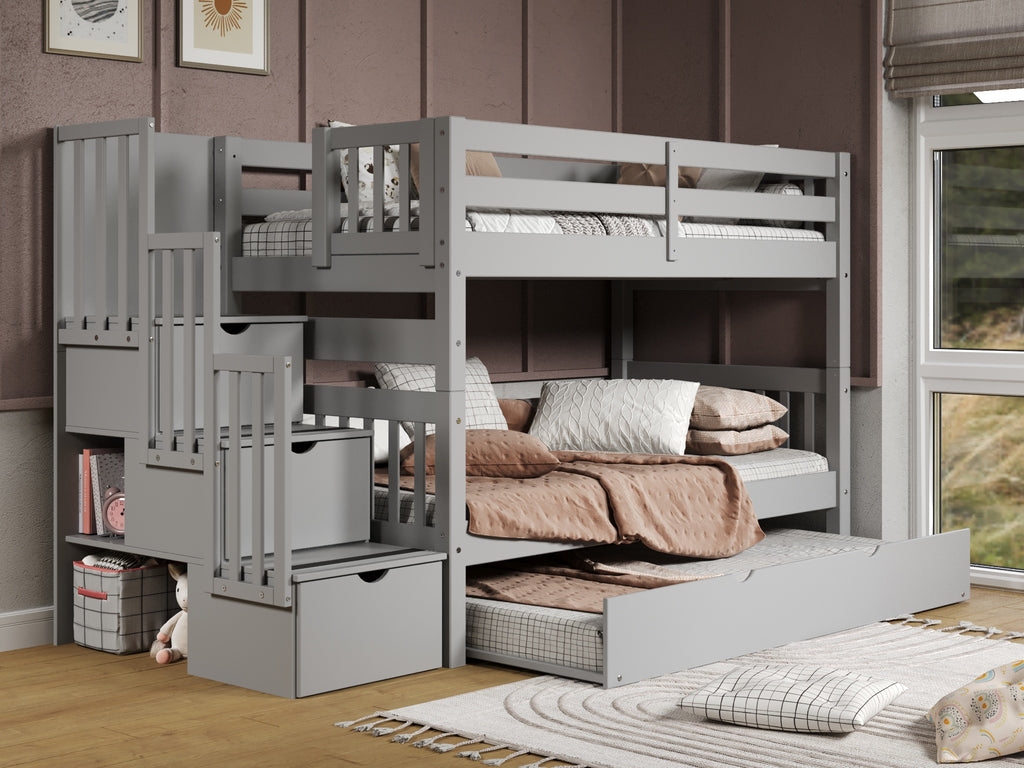 Bunk Bed With Trundle And Stairs