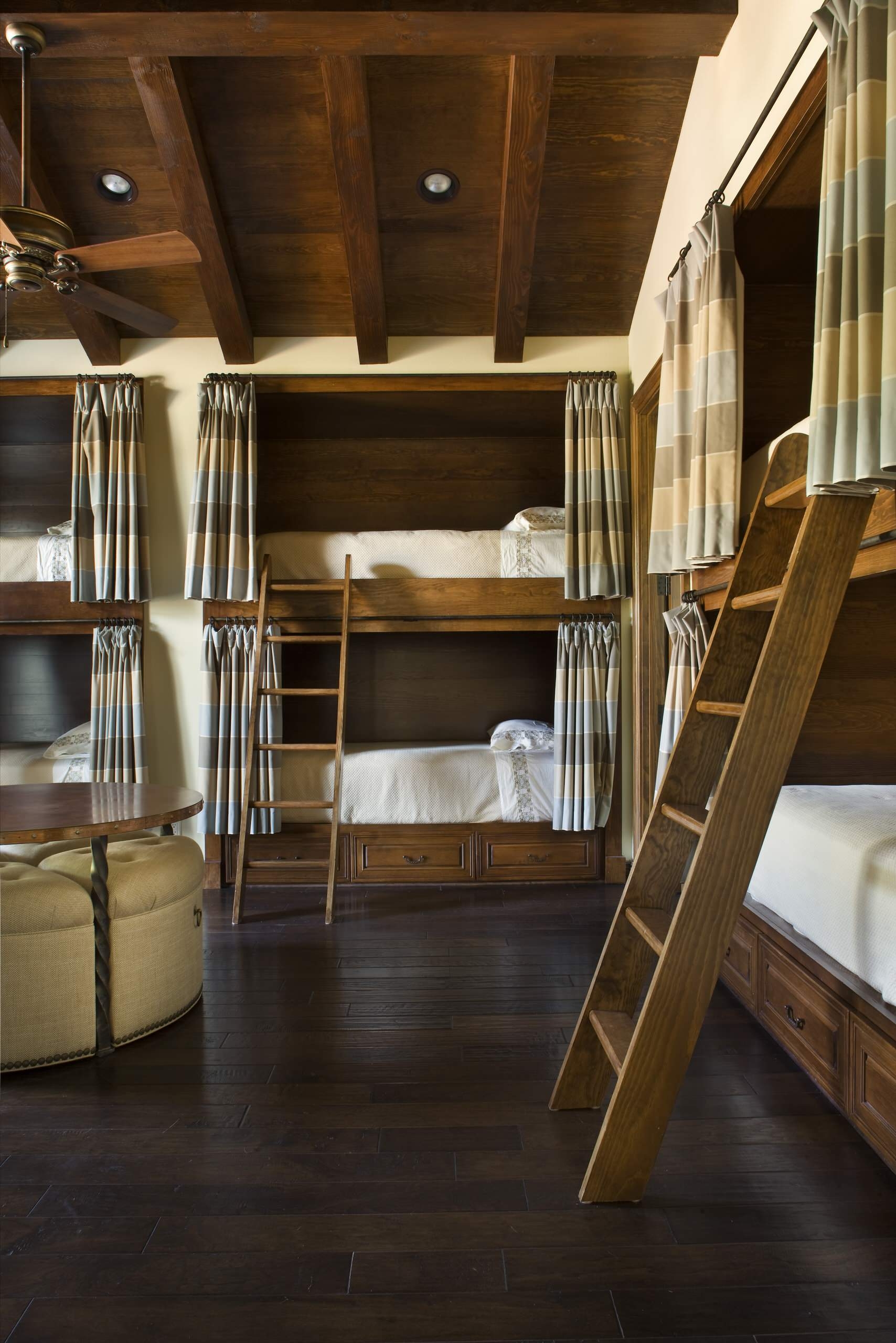 Bunk Bed with Privacy Curtains and Cabin Style Bunk Beds