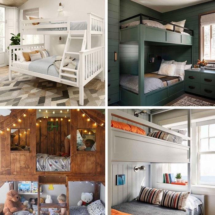 Bunk Bed with Shiplap Surrounds and Treehouse Style Bed
