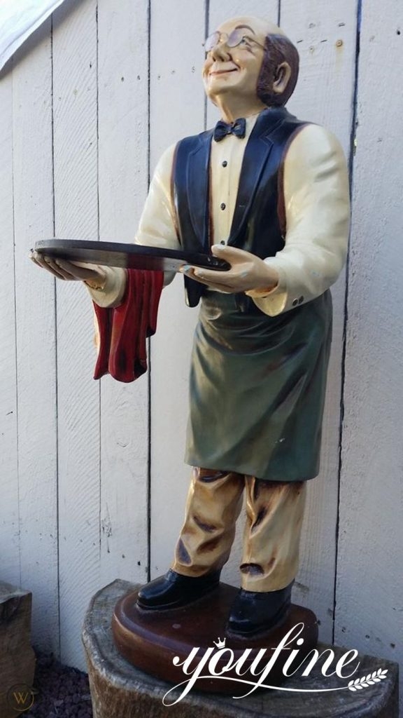 Butler Statue Life Size Figure Apron Detail Service Statue