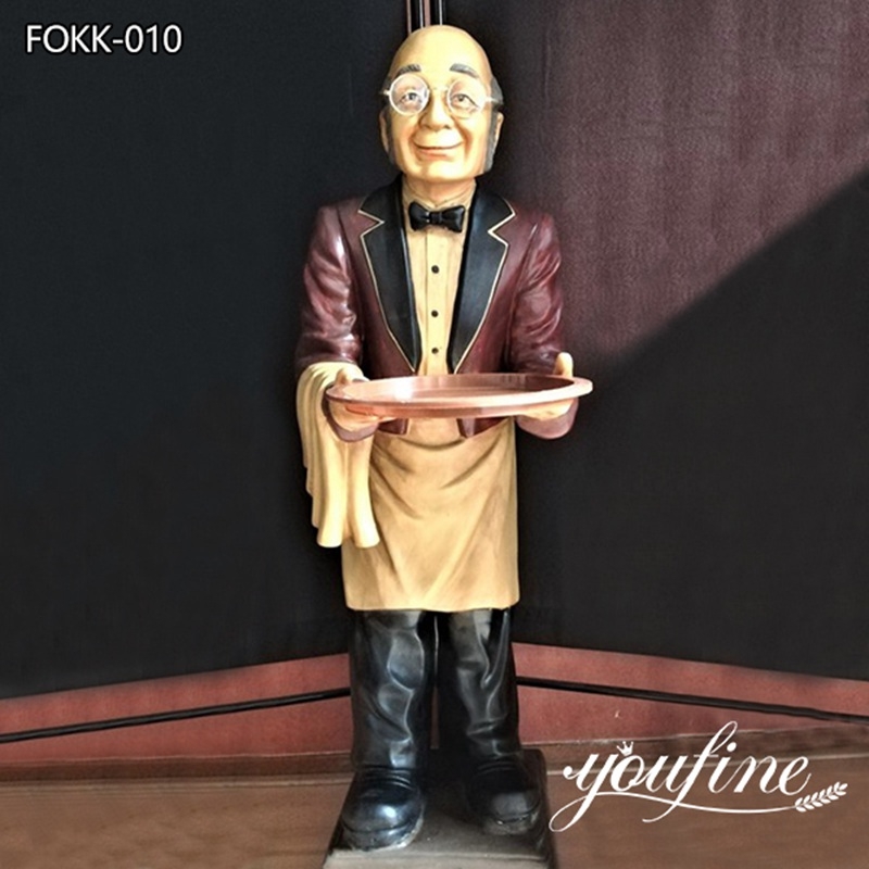 Butler Statue Life Size Server Statue Vintage Style Attire