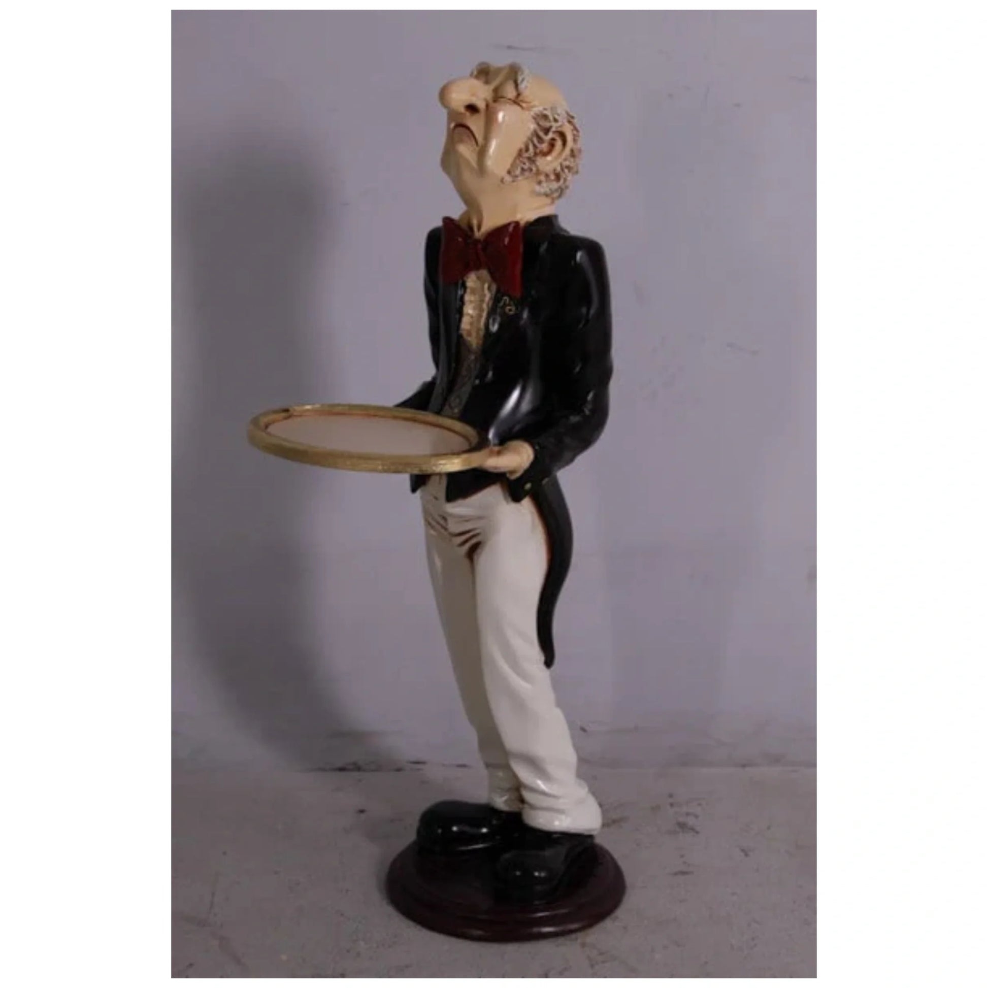 Butler Statue Uppity Butler With Tray Caricature Sculpture