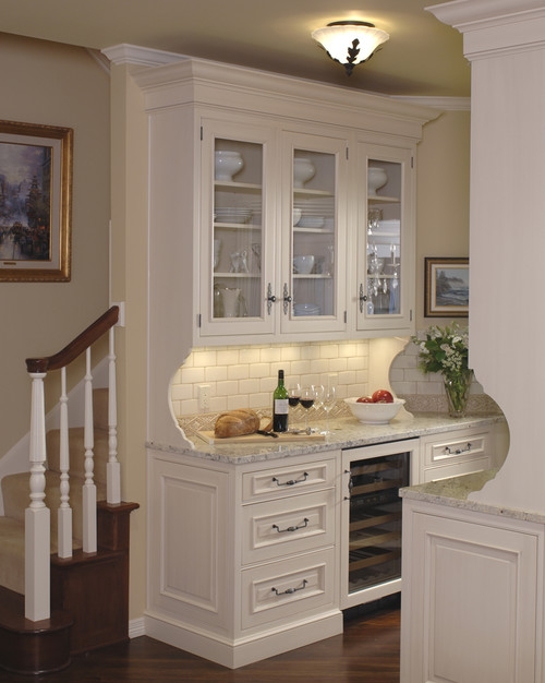 Butler's Pantry Arched Side Profile and Integrated Wine Fridge