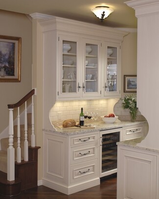 Butler's Pantry Arched Side Profile and Integrated Wine Fridge