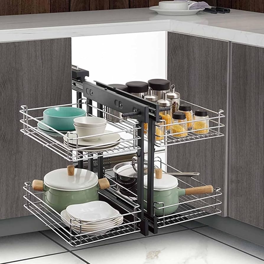 Cabinet Organizer | Four Basket System | Blind Corner Pull Out