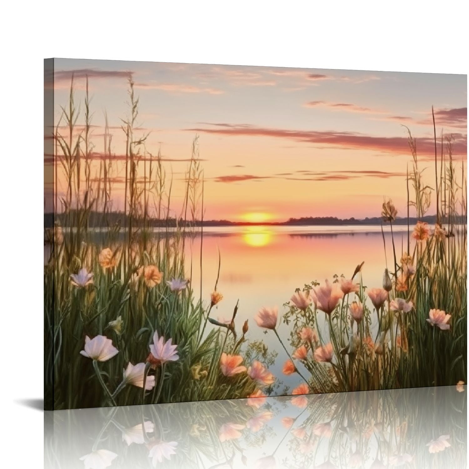 Canvas Wall Art Gallery Wrapped Edge Wildflower Detail