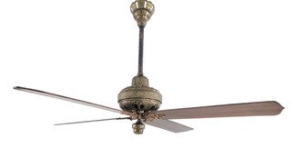 Ceiling Fan Antique Brass Twisted Downrod Robbins Myers Fan
