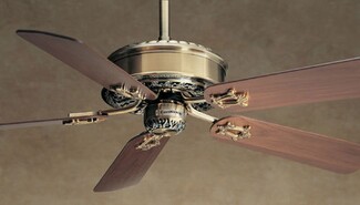 Ceiling Fan Decorative Filigree Antique Brass 5 Blade Fan