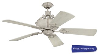 Ceiling Fan in French White with Scrollwork Detailing