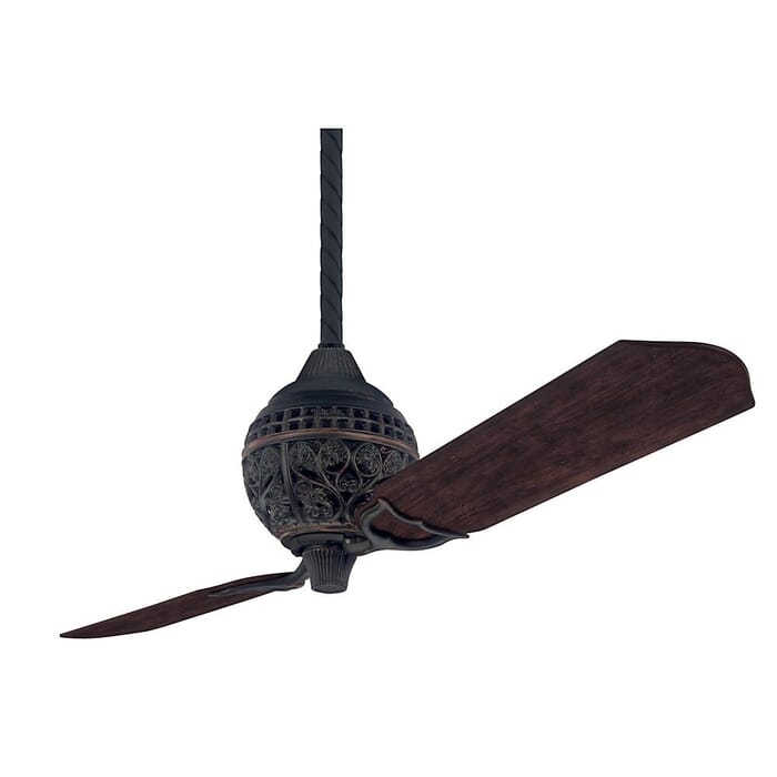 Ceiling Fan Midas Black Filigree Housing Two Blade Design