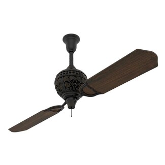 Ceiling Fan Two Blade Midas Black Filigree Paddle Fan Light