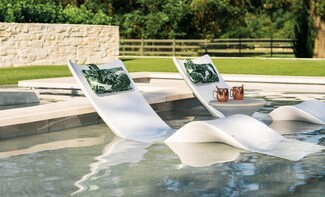 Chaise Lounger: In Pool Design Resort Style Seating
