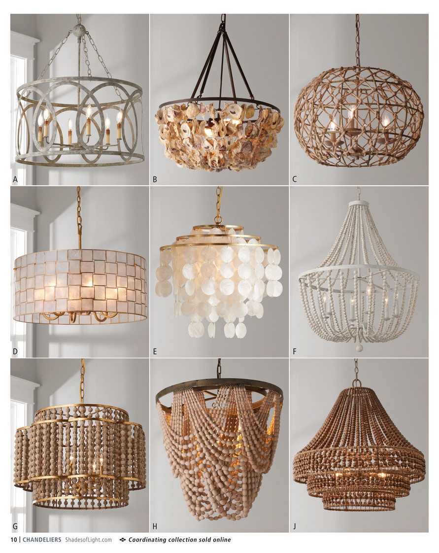 Chandelier Swagged Wood Beaded Strands Draped Basket