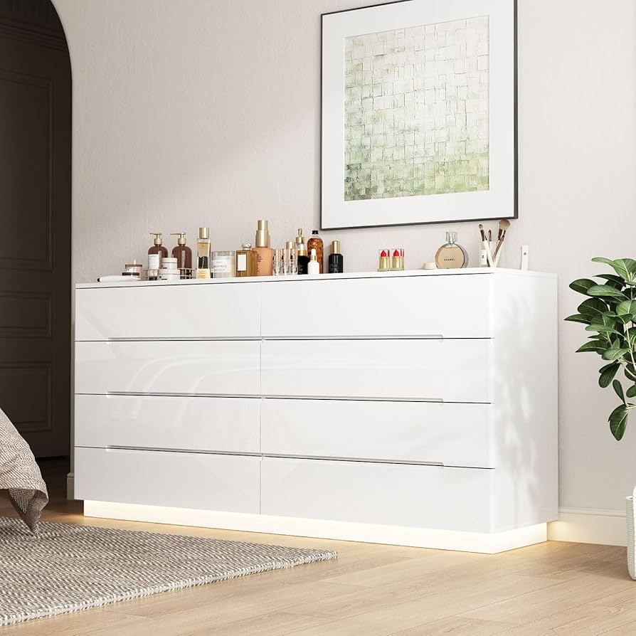 White Glossy Dresser