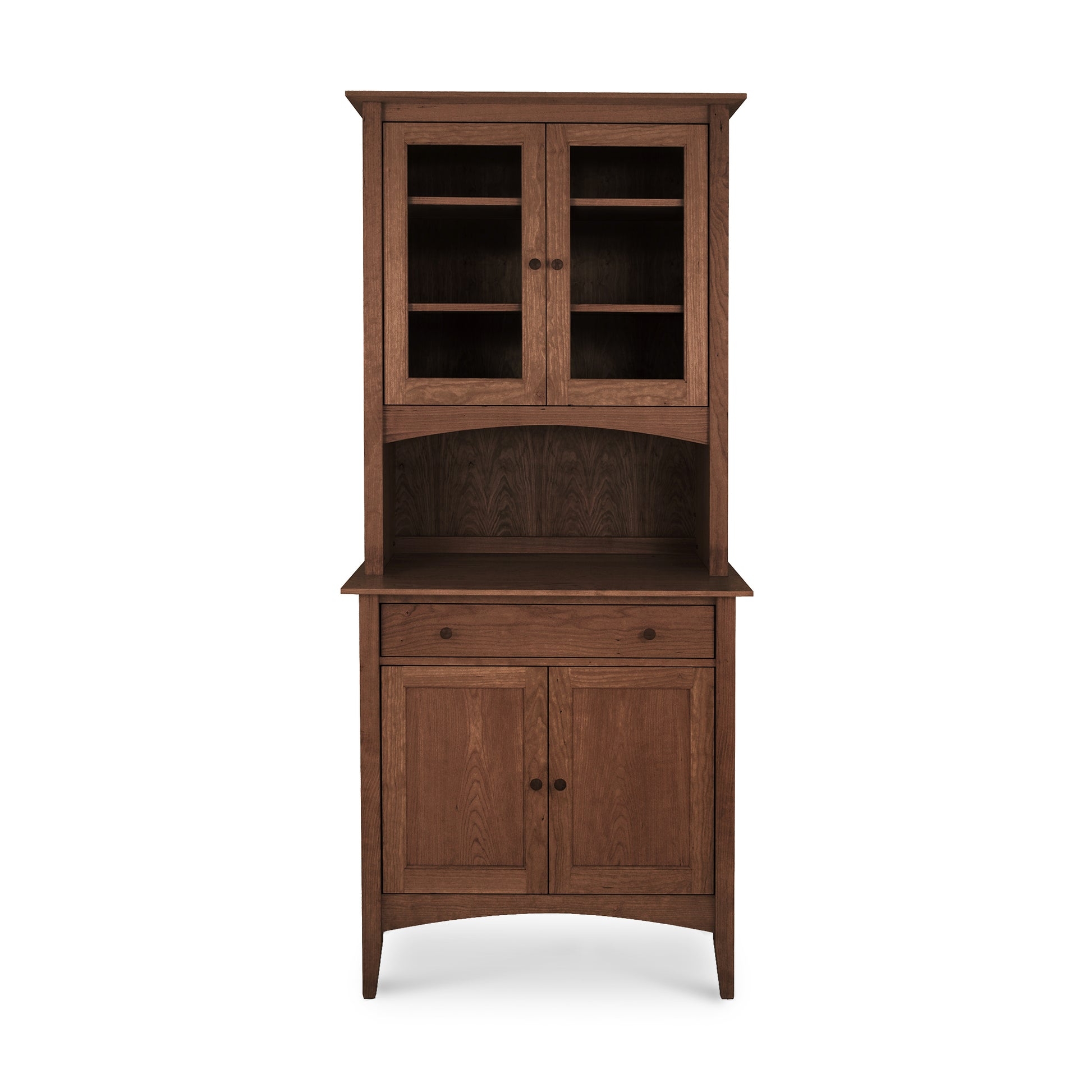 China Cabinet featuring Open Hutch Niche and Walnut