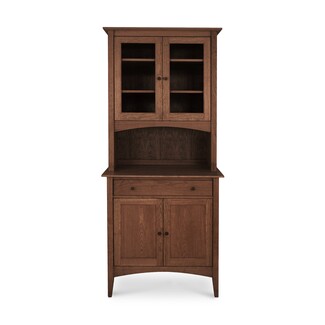 China Cabinet featuring Open Hutch Niche and Walnut