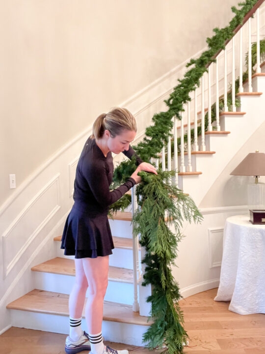 Christmas Garland with Layered Cedar and Picture Frame Molding