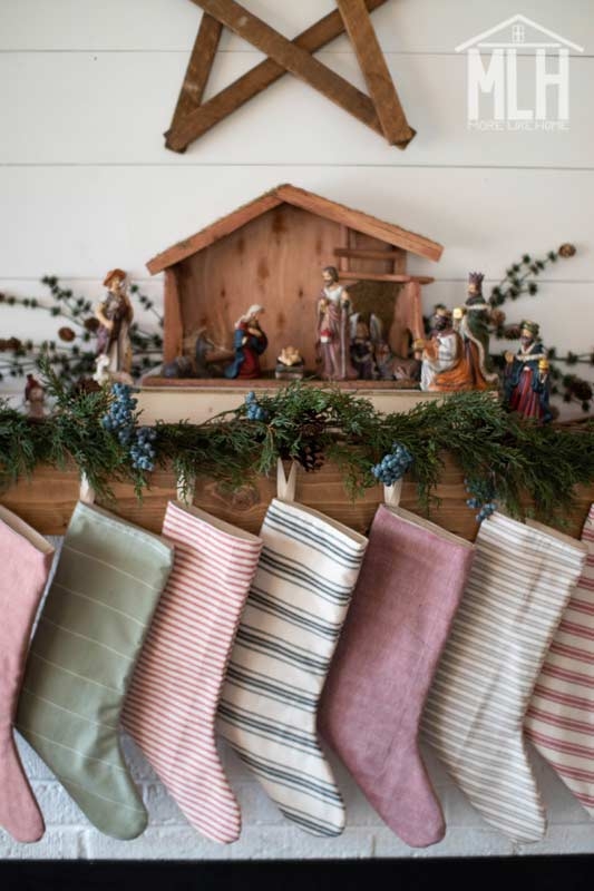 Christmas Stocking: Muted Color Palette and Handmade Look