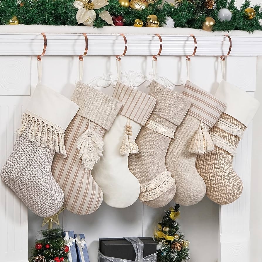 Christmas Stockings: Macrame Fringe and Boho Varied Textures