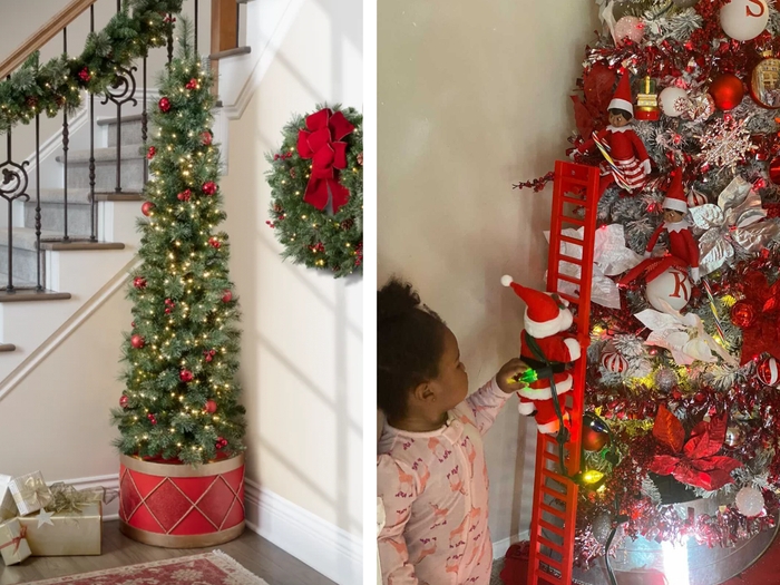 Christmas Tree: Drum Base Entryway Holiday Decor