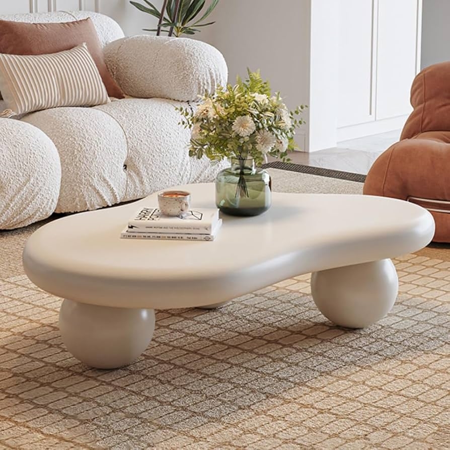 Coffee Table Cloud Shape Silhouette Modern Organic Living Room