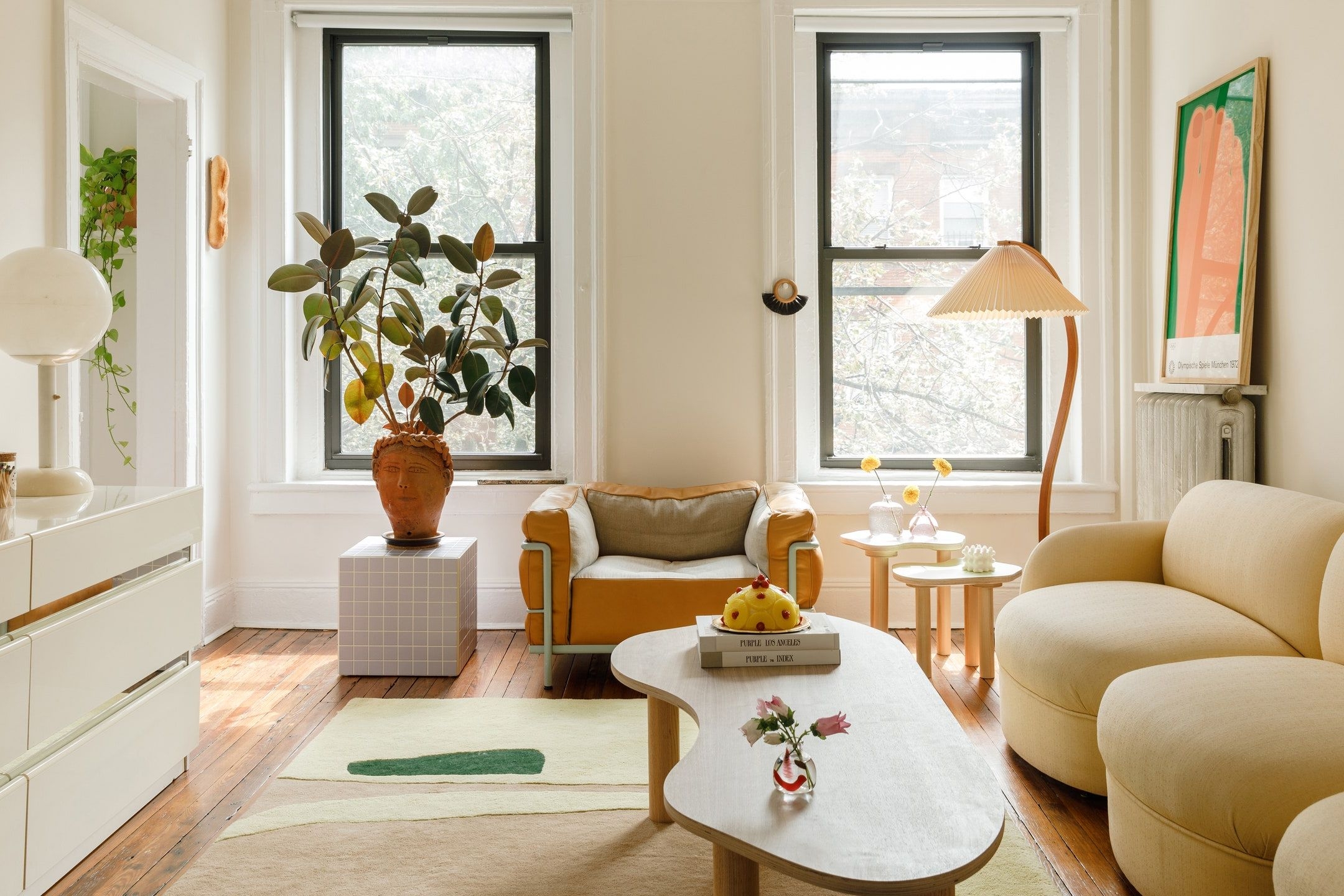 Coffee Table Kidney Shaped Organic Living Room Table