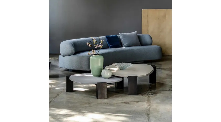 Coffee Table Set Tiered Nesting Form Pebble Coffee Table
