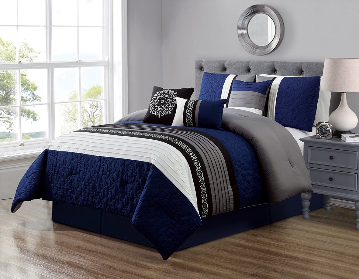 Blue And Grey Bedding