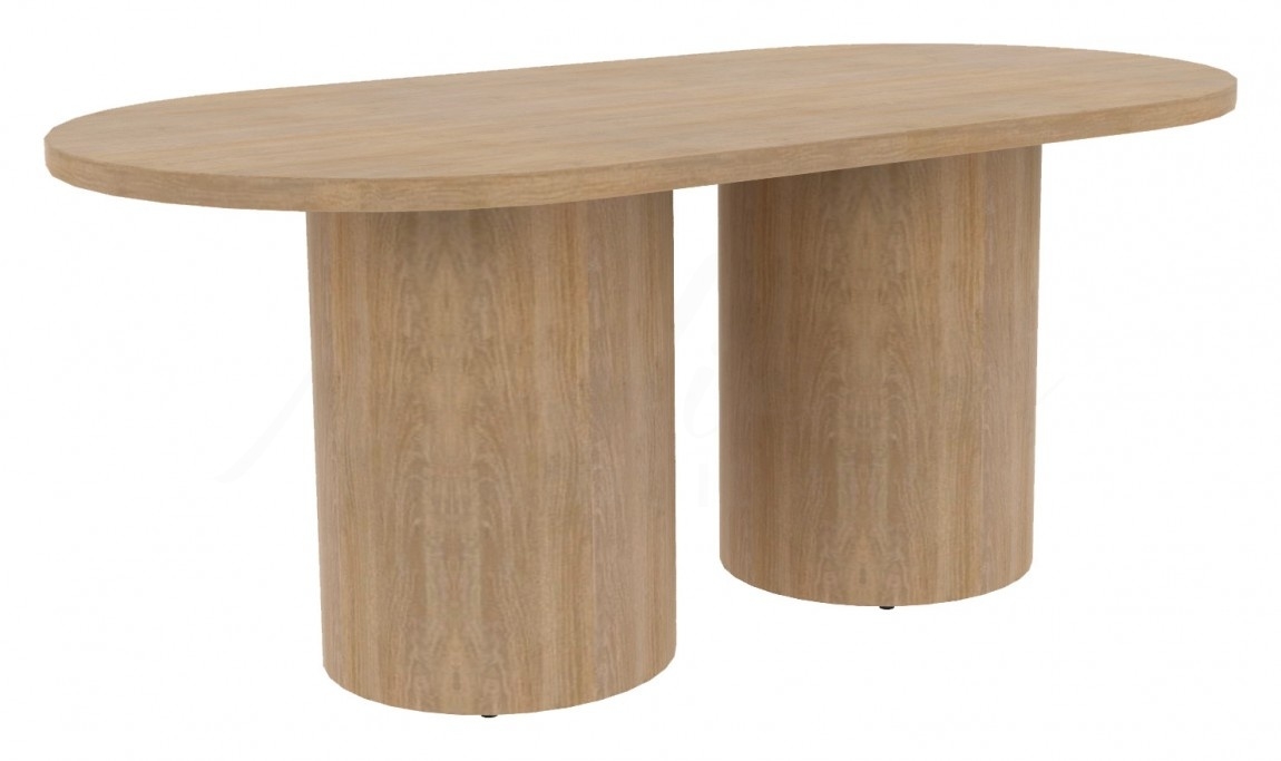 Conference Table Racetrack Top Light Oak Wood Grain Meeting Table