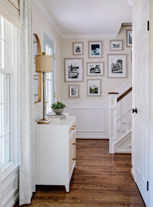 Console Table Cane Front Drawers Gallery Wall Grid Ideas