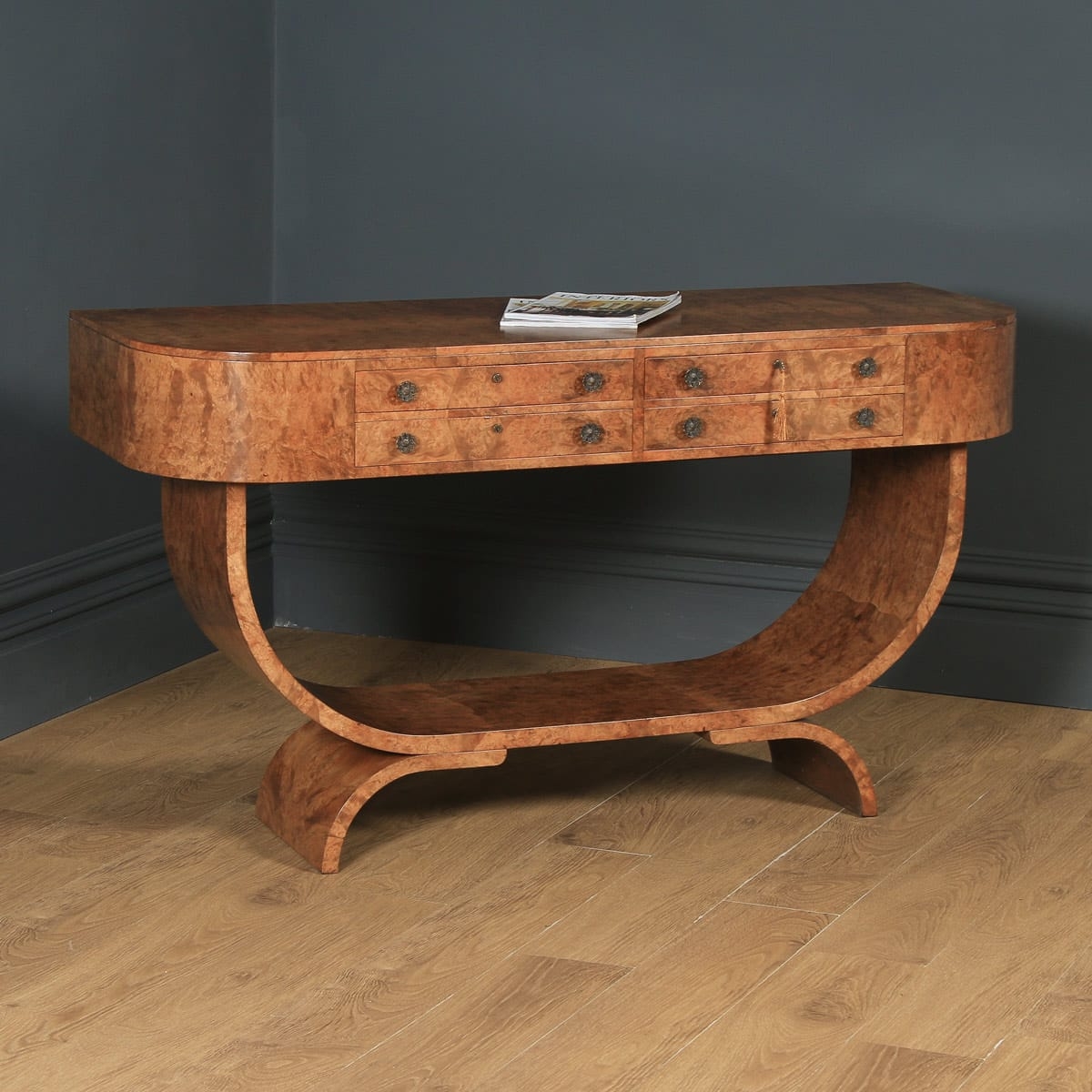 Console Table in Burr Walnut: Burr Walnut Sideboard