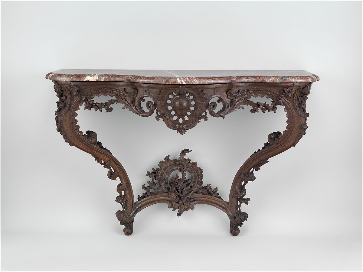 Console Table Pierced Apron French Rococo Console Table