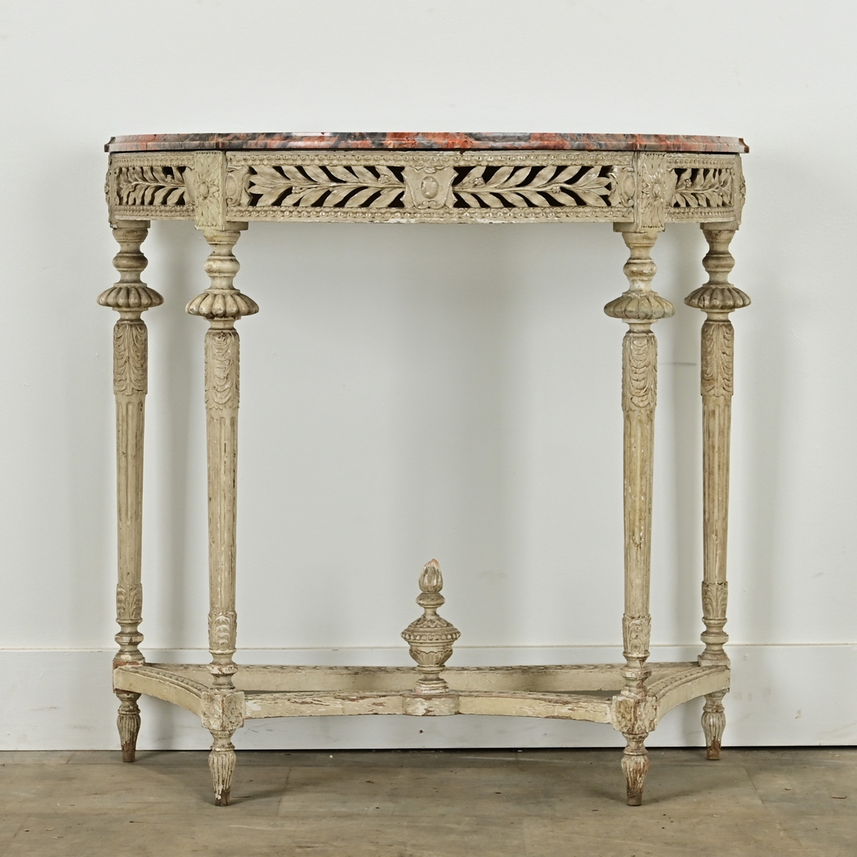 Console Table Terracotta Stone Top Neoclassical Console